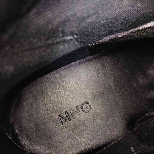 マンゴー MNG HECTOR2 トラックソール バックジッパー レザーブーツ レディース EUR:37